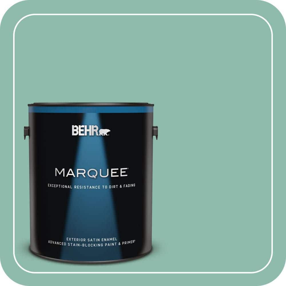 BEHR MARQUEE 1 gal. #MQ6-37 Mild Evergreen Satin Enamel Exterior Paint & Primer