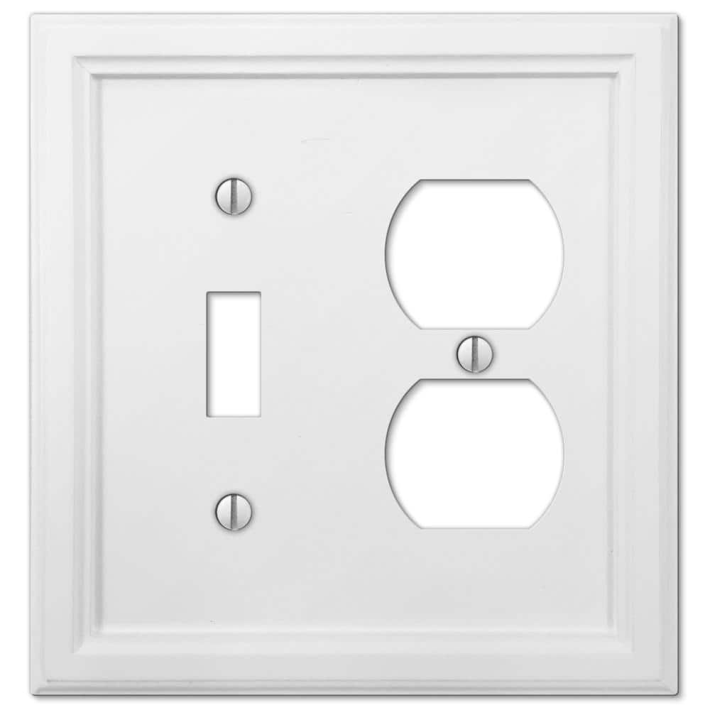 AMERELLE Elly 3 Gang 2-Toggle and 1-Duplex Composite Wall Plate