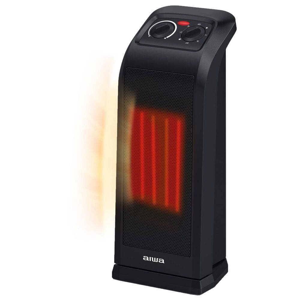 AIWA 19.48 in. 1500-Watt Ceramic Electric Space Indoor Tower Heater, Convection, Overheat Protection, Tip-Over Auto-Shutoff (2)