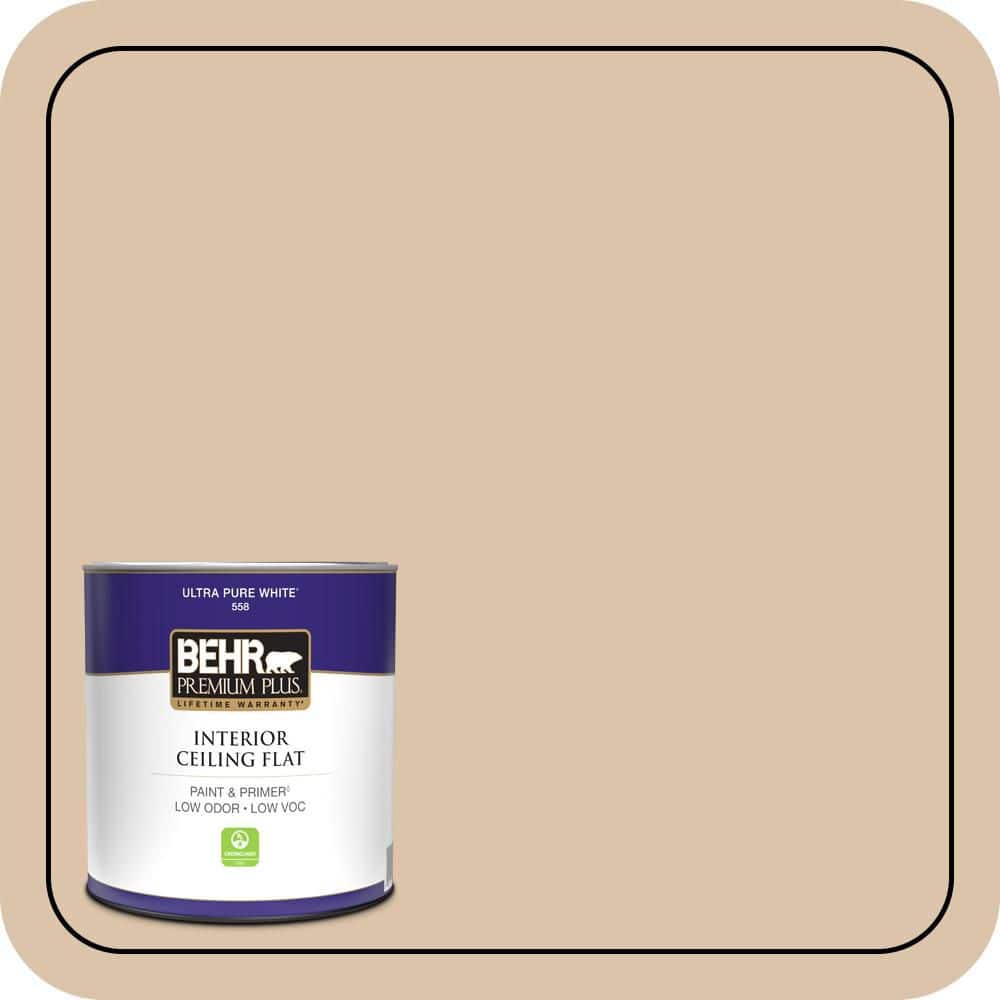 BEHR PREMIUM PLUS 1 qt. #PPU4-08 Plateau Ceiling Flat Interior Paint & Primer (1)