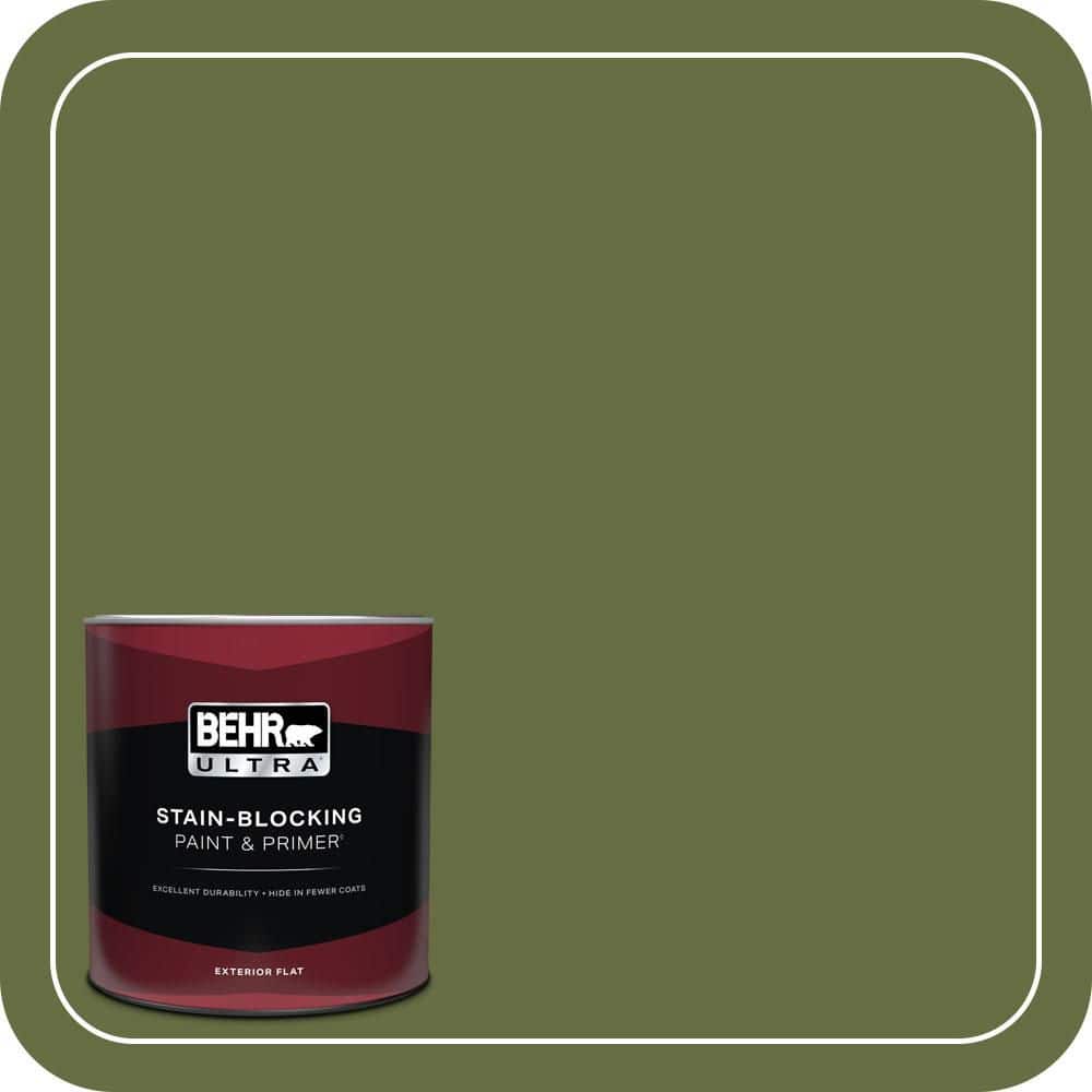 BEHR ULTRA 1 qt. #MQ6-62 Coconut Grove Flat Exterior Paint & Primer