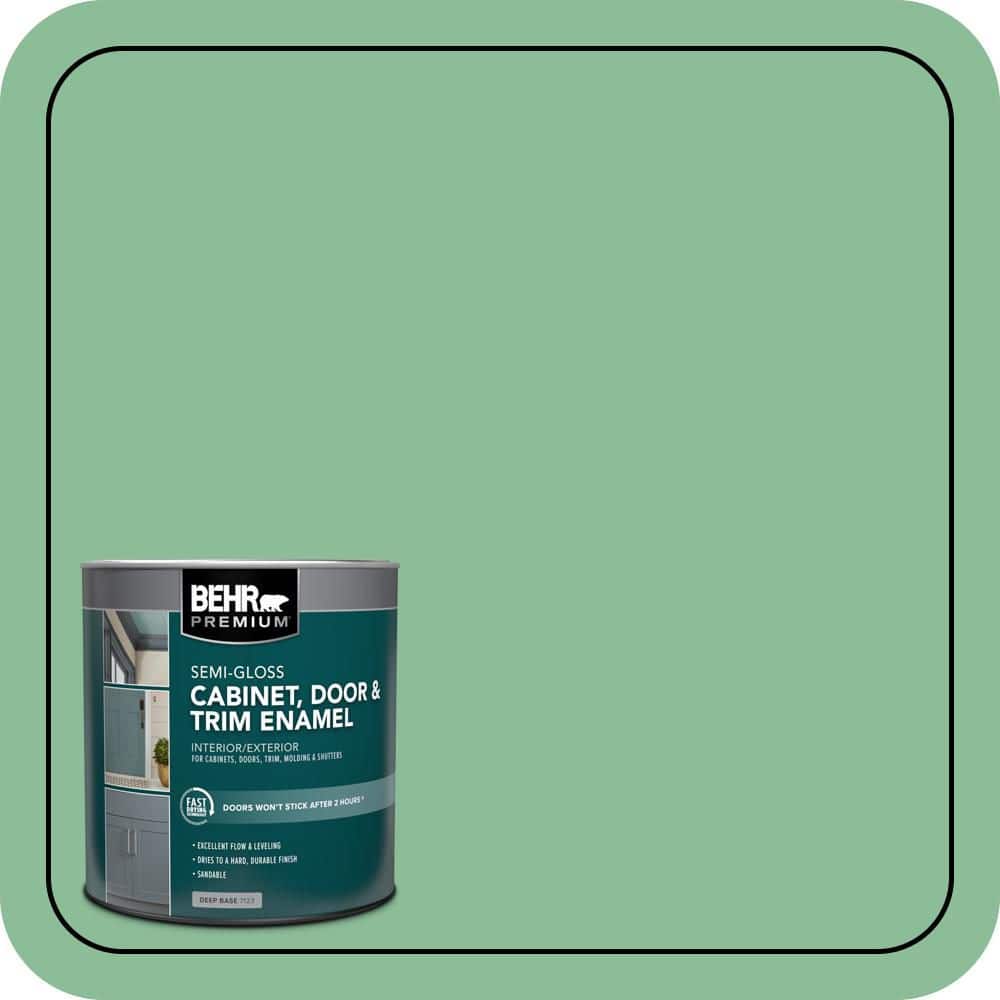 BEHR PREMIUM 1 qt. #M410-4 Garden Swing Semi-Gloss Enamel Interior/Exterior Cabinet, Door & Trim Paint