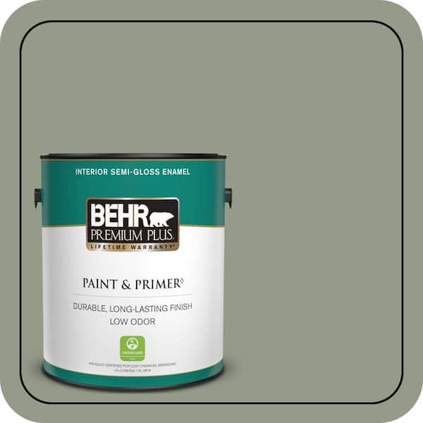 BEHR PREMIUM PLUS #430F-4 False Cypress Enamel & Primer Color Sample (2)