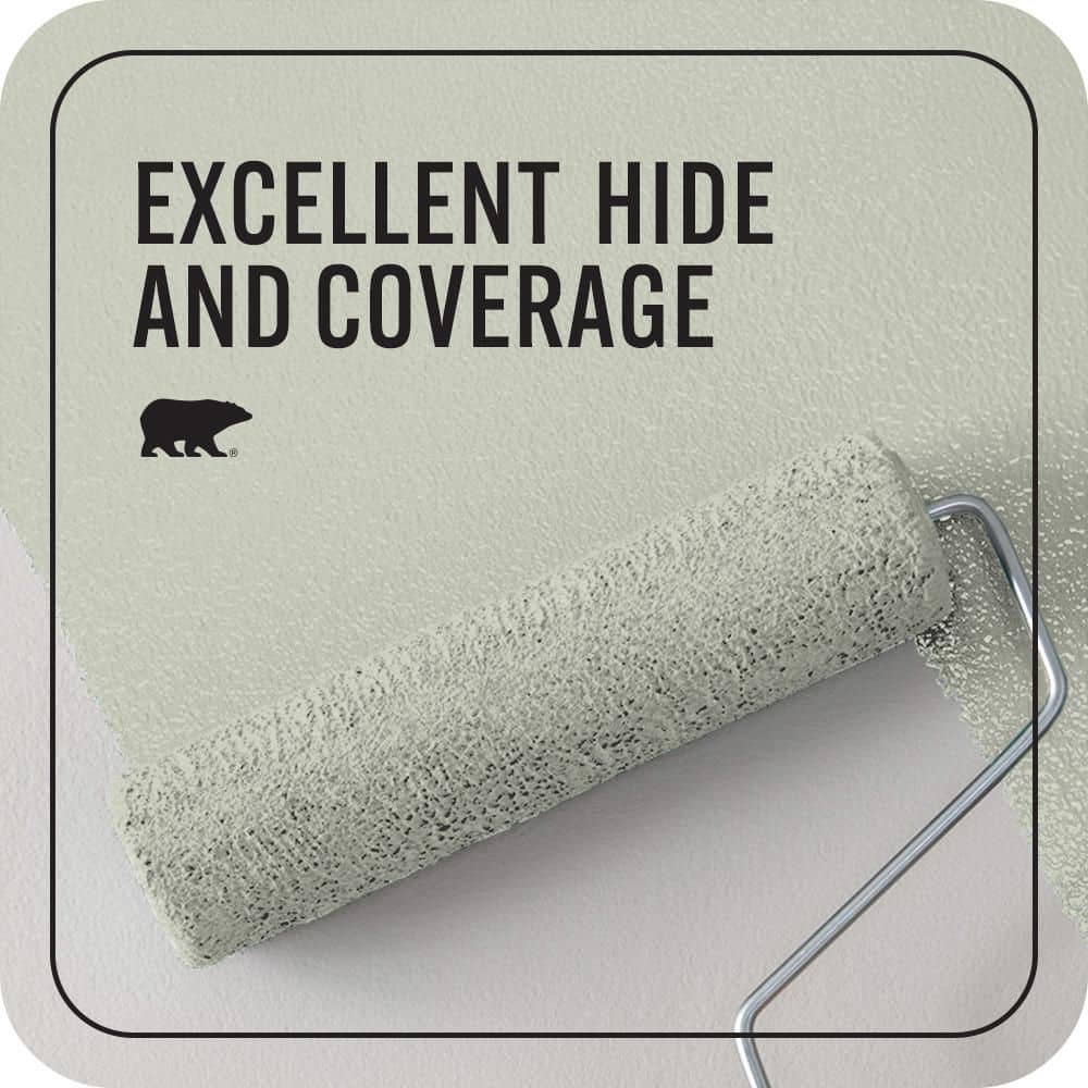 BEHR PREMIUM PLUS 1 qt. #PPU10-11 Sliced Cucumber Flat EcoMix Plant-Based Interior Paint & Primer (2)