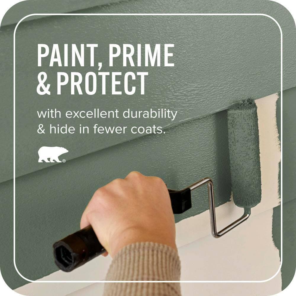 BEHR ULTRA 1 gal. #N400-6 Terrarium Satin Enamel Exterior Paint & Primer (3)