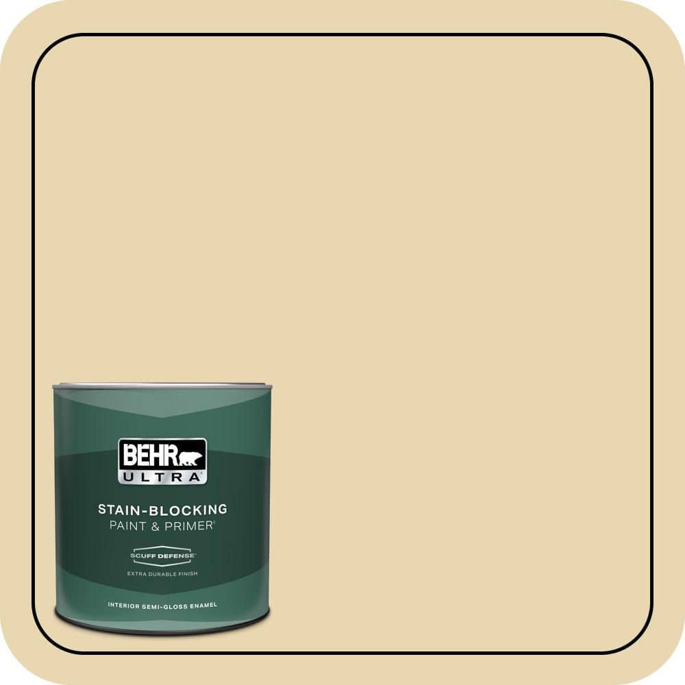 BEHR ULTRA 1 qt. #PPF-13 Sunning Deck Extra Durable Semi-Gloss Enamel Interior Paint & Primer