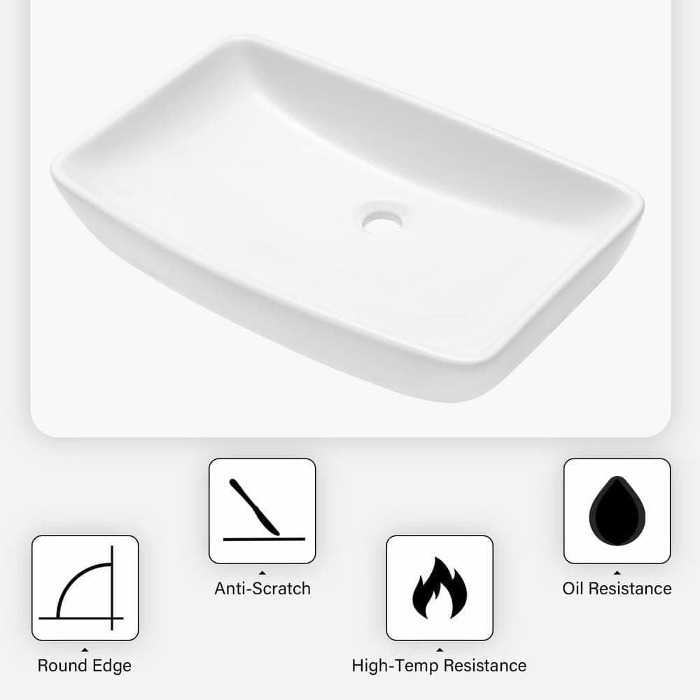 Tahanbath 24 Corner Bathroom Sink in White (2)