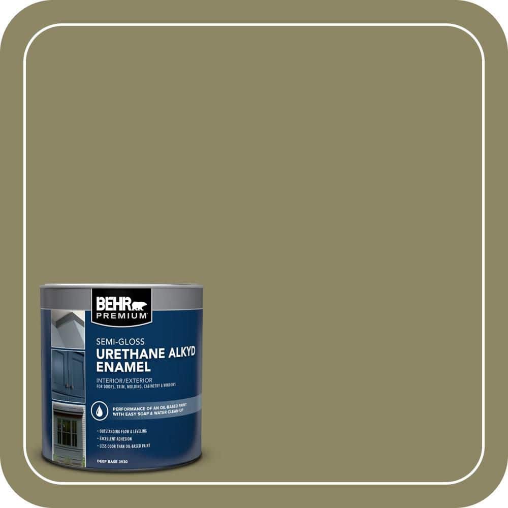 BEHR PREMIUM 1 qt. #PPU9-23 Oregano Spice Semi-Gloss Enamel Urethane Alkyd Interior/Exterior Paint (1)