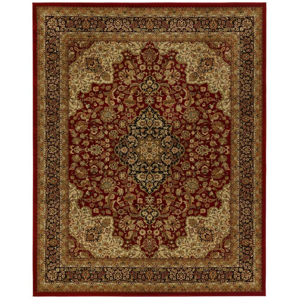 Home Decorators Collection Silk Road Red 8 ft. x 10 ft. Medallion Area Rug (2)