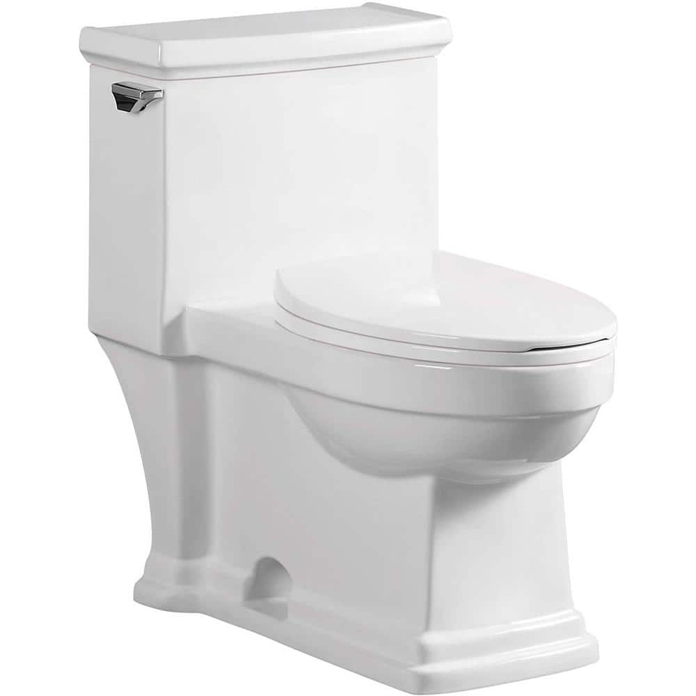 FINE FIXTURES 12 in. Rough-In 1-piece 1.28 GPF Single Flush Elongated Toilet in White, Seat Included (1)