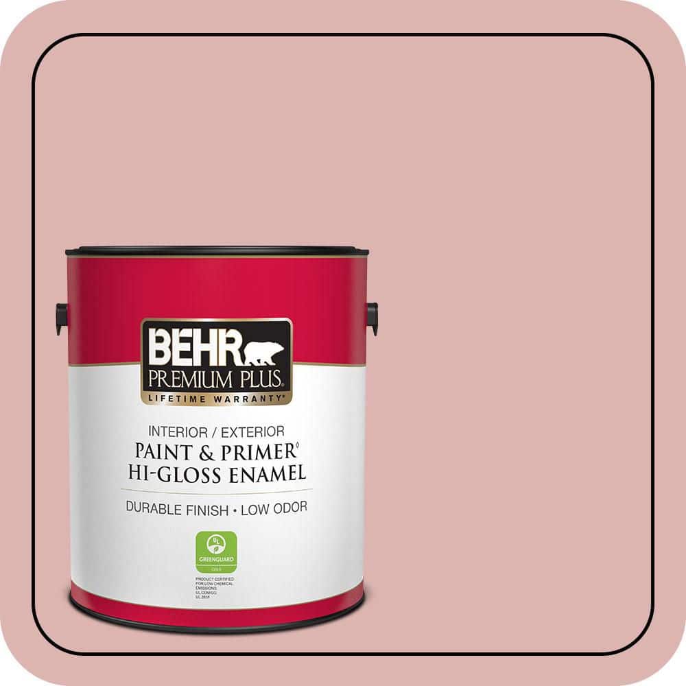 BEHR PREMIUM PLUS 1 gal. #S150-2 Tea Room Hi-Gloss Enamel Interior/Exterior Paint & Primer