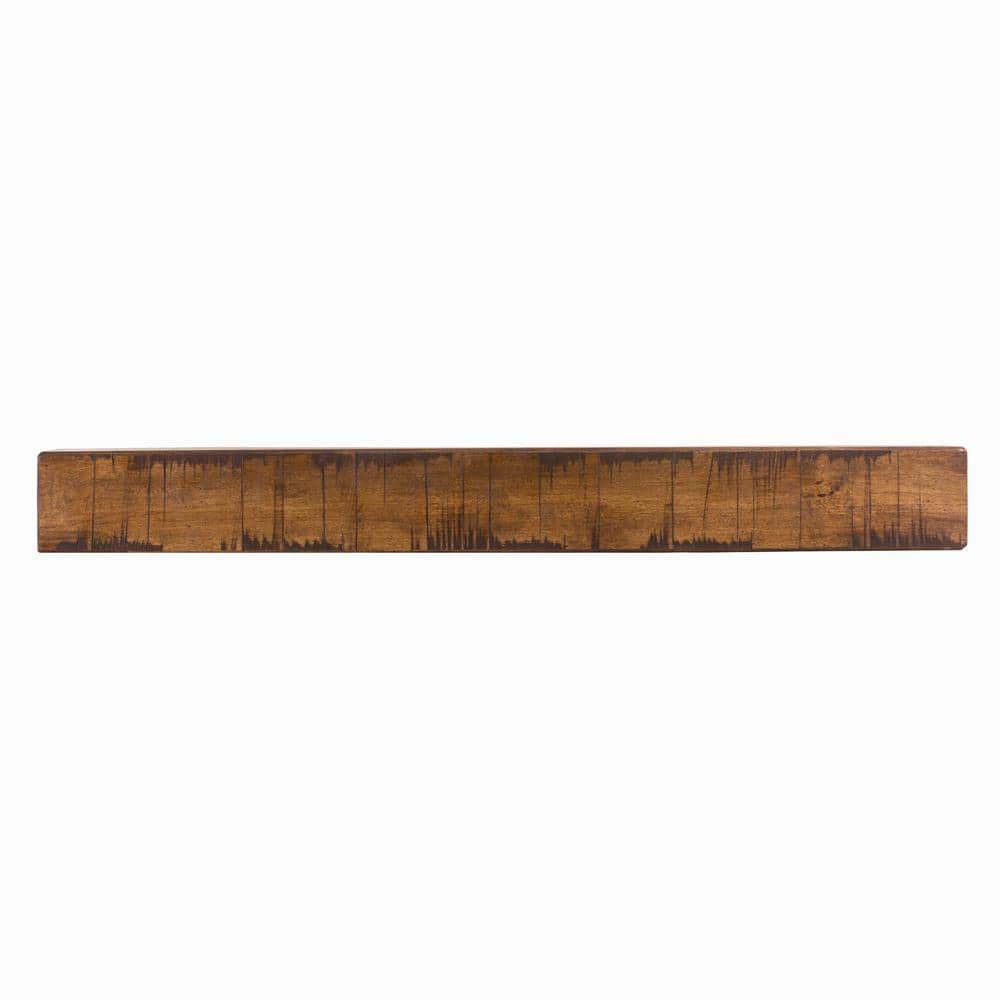 Dogberry Collections Rustic 60 in. Aged Oak Mantel (2)