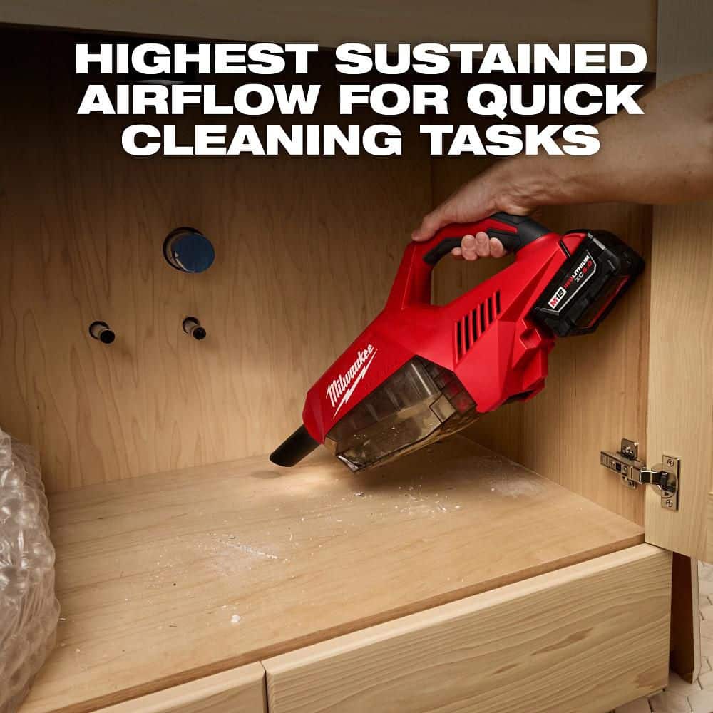 Milwaukee M18 18-Volt Lithium-Ion Brushless Bagless Cordless HEPA Handheld Vacuum (4)
