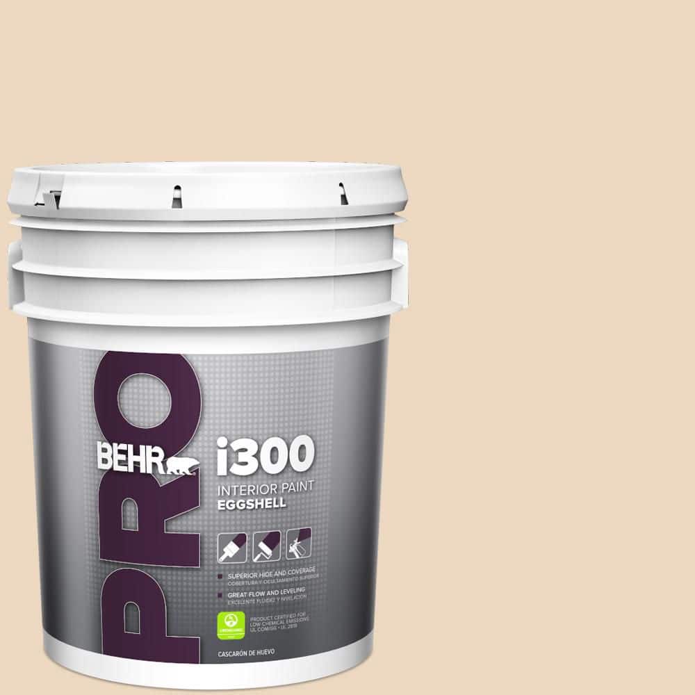 BEHR PRO 5 Gal. #PPU4-10A Sandy Beige Eggshell Interior Paint