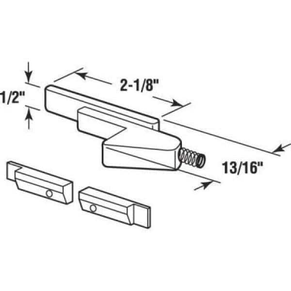 Prime-Line Single Hung Window Latch, Plastic, Black, 2-1/8 in. (2-pack) (2)