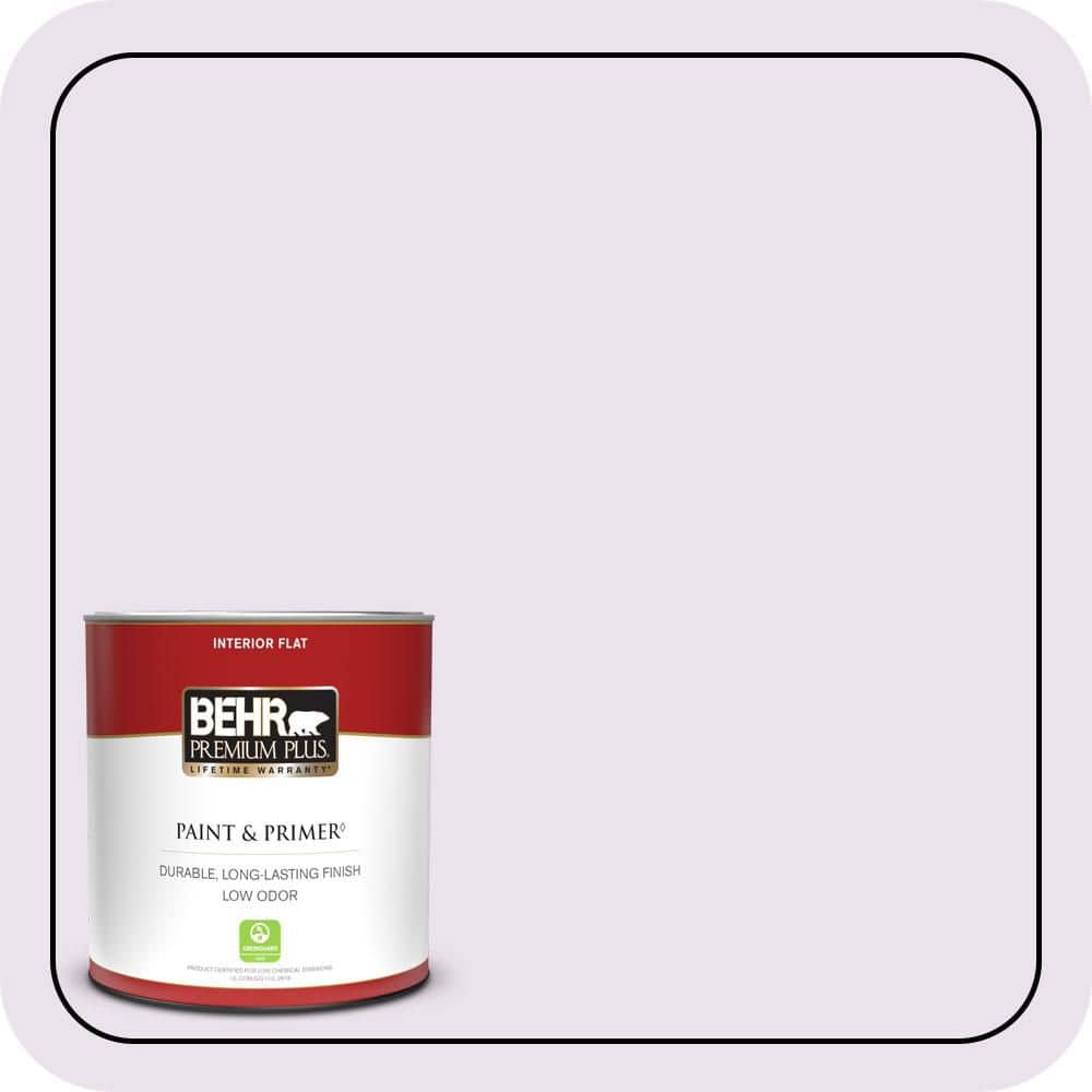 BEHR PREMIUM PLUS 1 qt. #660A-1 Muted Melody Flat Low Odor Interior Paint & Primer