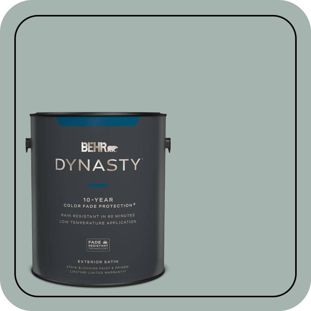 BEHR DYNASTY 1 gal. #PPU12-09 Frozen Pond Satin Enamel Exterior Stain-Blocking Paint & Primer