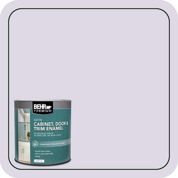 BEHR PREMIUM 1 qt. #S570-1 Misty Lavender Satin Enamel Interior/Exterior Cabinet, Door & Trim Paint (2)