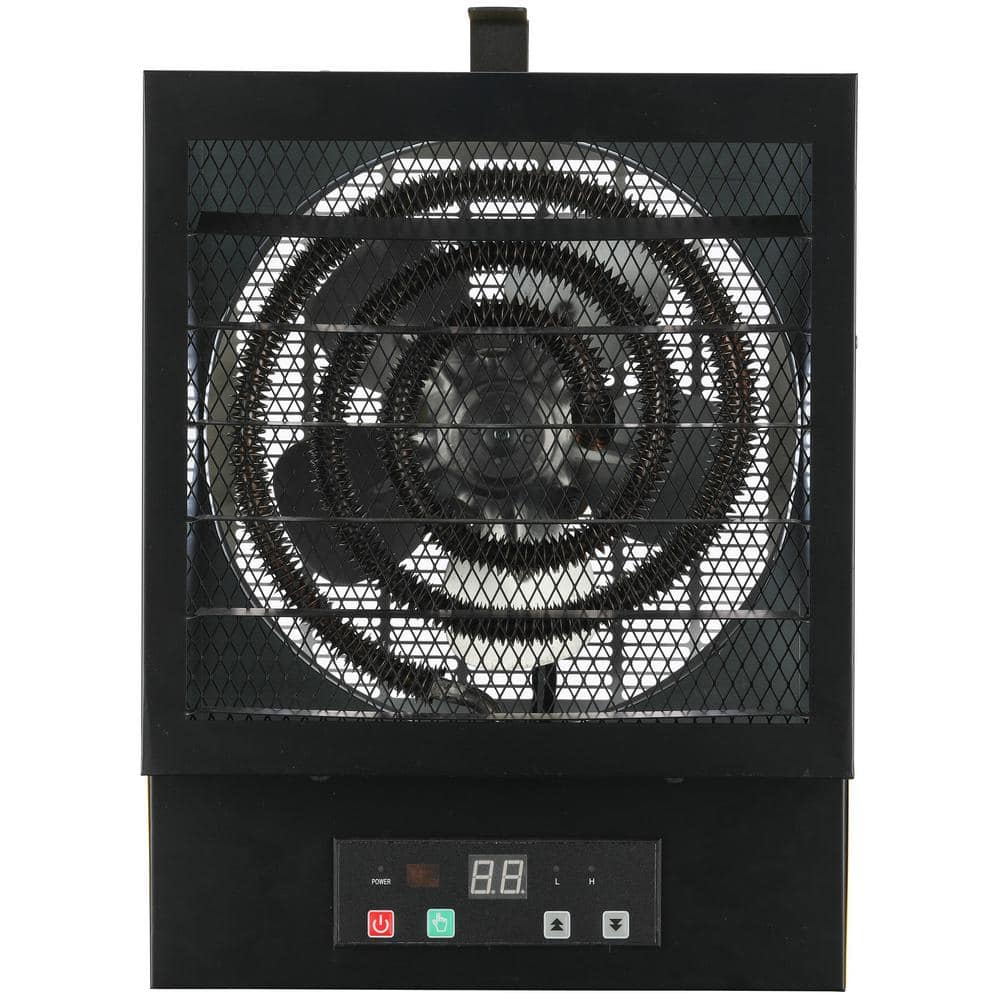 DuraHeat 34,120 BTU Ceiling Mount Hardwired Electric Forced Air Garage Heater with Remote Control (2)