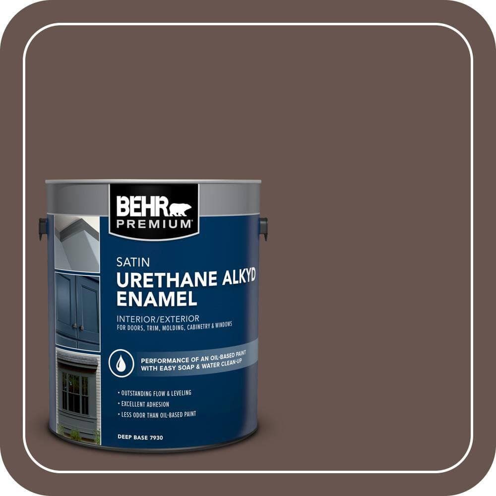 BEHR PREMIUM 1 gal. Home Decorators Collection #HDC-CL-13A Library Leather Urethane Alkyd Satin Enamel Interior/Exterior Paint