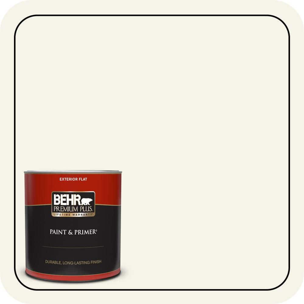 BEHR PREMIUM PLUS 1 Qt. #W-F-700 Moon Rise Flat Exterior Paint & Primer