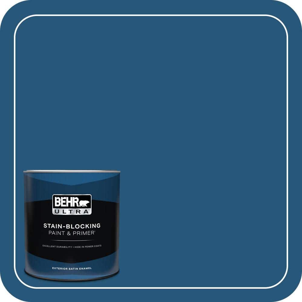 BEHR ULTRA 1 qt. #S-H-560 Royal Breeze Satin Enamel Exterior Paint & Primer