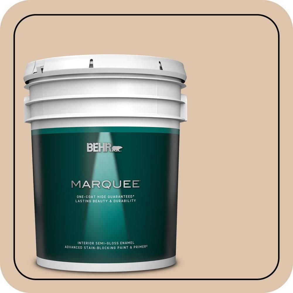 BEHR MARQUEE 5 gal. #PPU3-08 Sienna Dust Semi-Gloss Enamel Interior Paint & Primer