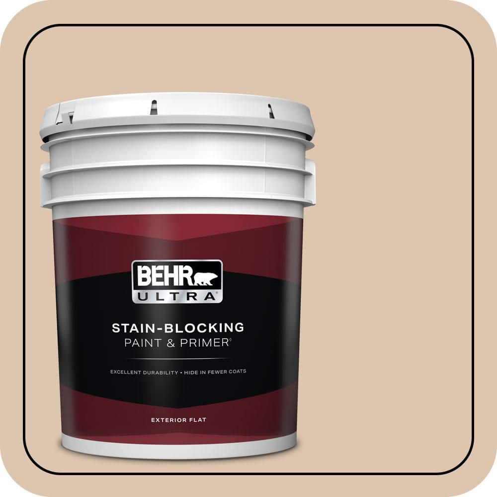 BEHR ULTRA 5 gal. #N250-2A Bali Sand Flat Exterior Paint & Primer