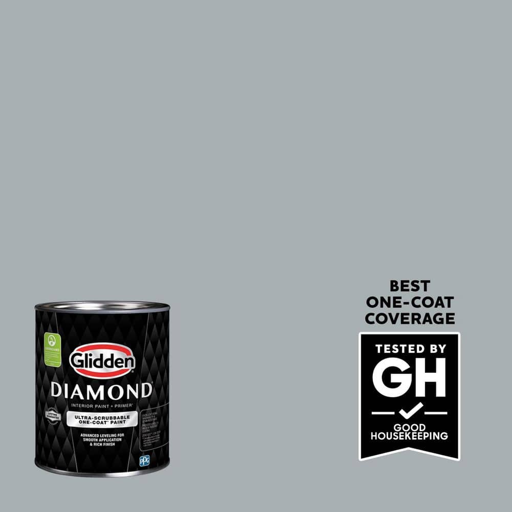 Glidden Diamond 1 qt. PPG1039-3 Mirror Mirror Eggshell Interior Paint with Primer