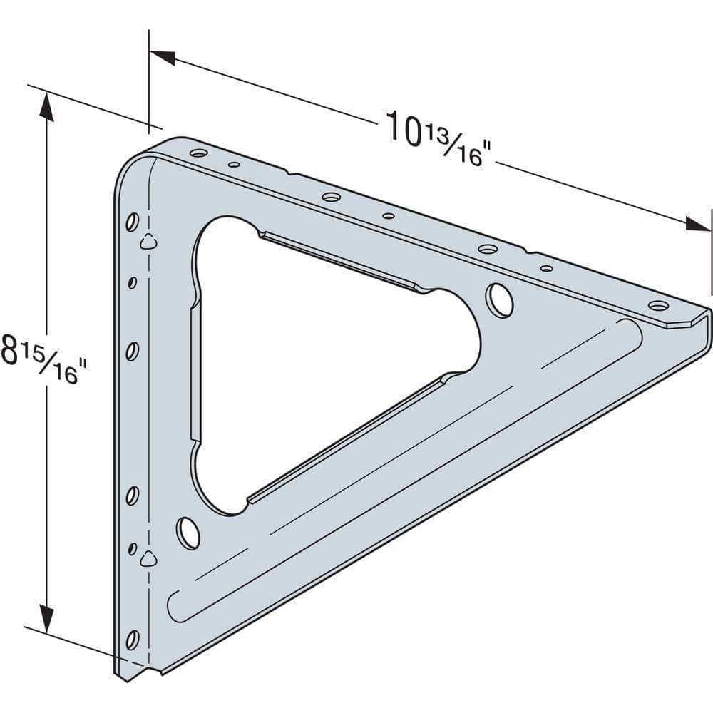Simpson Strong-Tie SBV 9 in. X 11 in. 16-Gauge Galvanized Shelf Bracket (2)