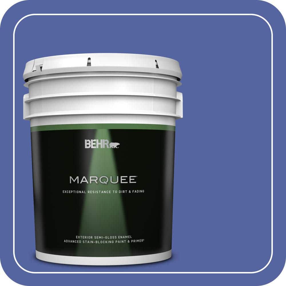BEHR MARQUEE 5 gal. #T13-9 Electrify Semi-Gloss Enamel Exterior Paint & Primer
