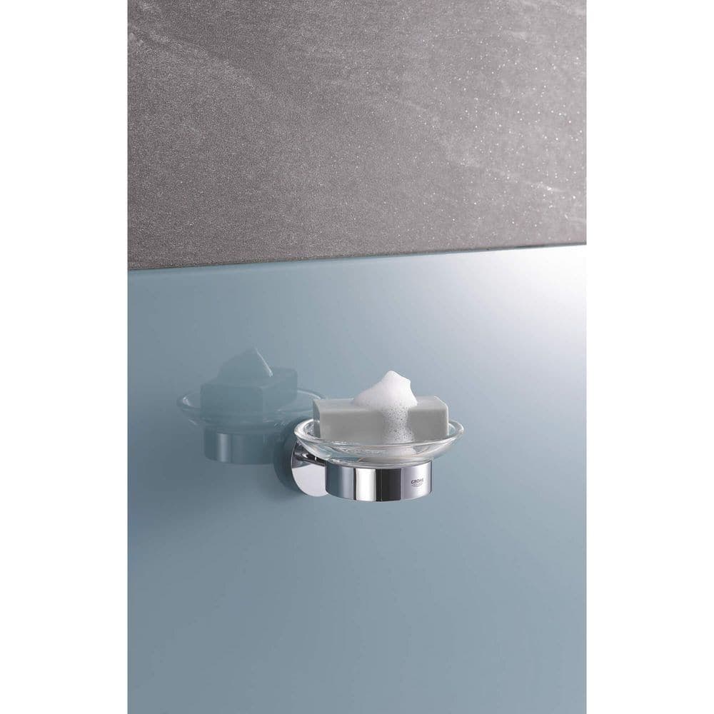 GROHE Essentials Wall-Mounted Soap Dish with Holder in StarLight Chrome (2)