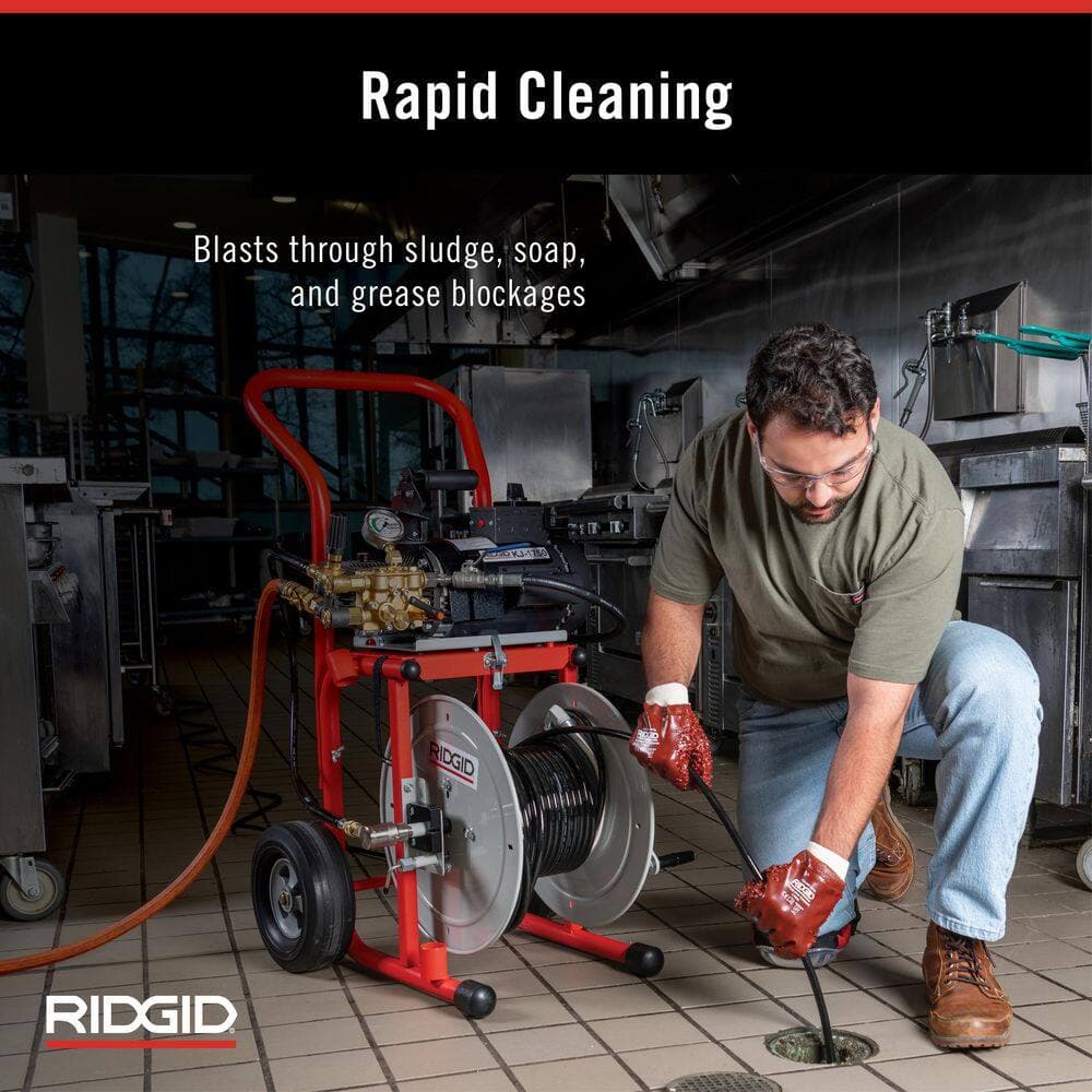 RIDGID KJ-1750-C Electric Water Jetter with Cart for 1-1/4 in. to 4 in. Drain Lines (3)