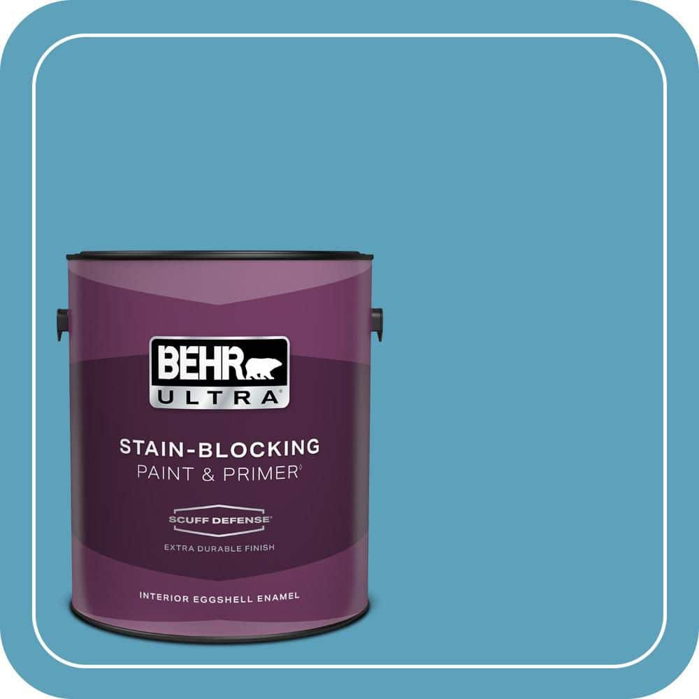 BEHR ULTRA 1 gal. #540D-5 Tropical Splash Extra Durable Eggshell Enamel Interior Paint & Primer (1)