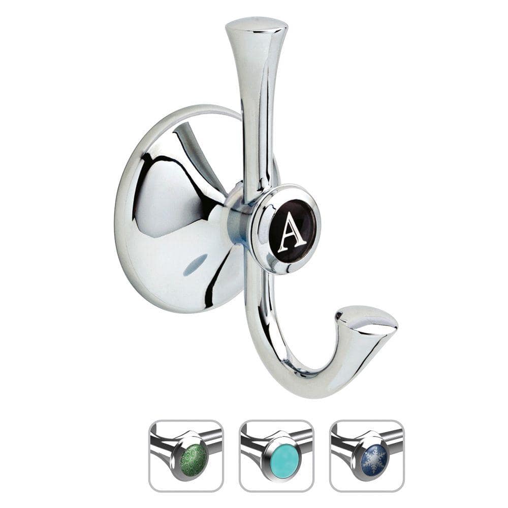 Delta Coco Double Towel Hook in Chrome - Customizable (1)