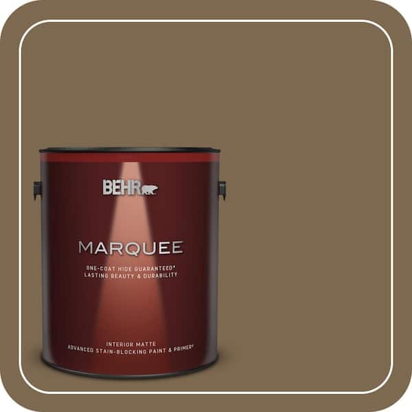 BEHR MARQUEE 1 gal. #N300-7 Mayan Ruins Matte Interior Paint & Primer (2)