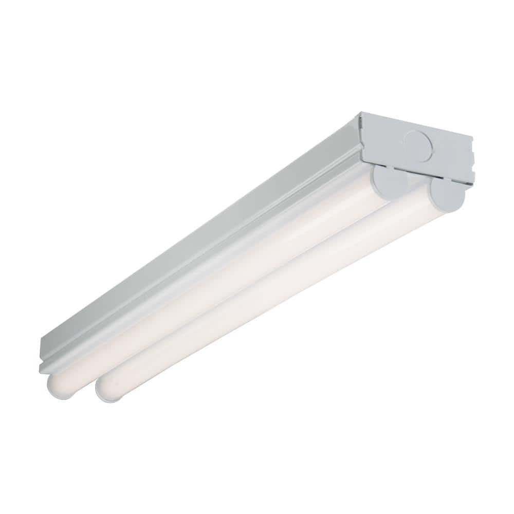 Metalux 2 ft. 2-Light Linear White Integrated LED Ceiling Strip Light with 2100 Lumens, 4000K (2)