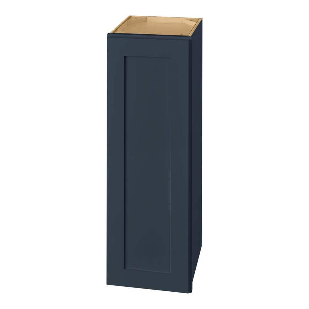Hampton Bay Avondale 12 in. W x 12 in. D x 36 in. H Ready to Assemble Plywood Shaker Wall Kitchen Cabinet in Ink Blue