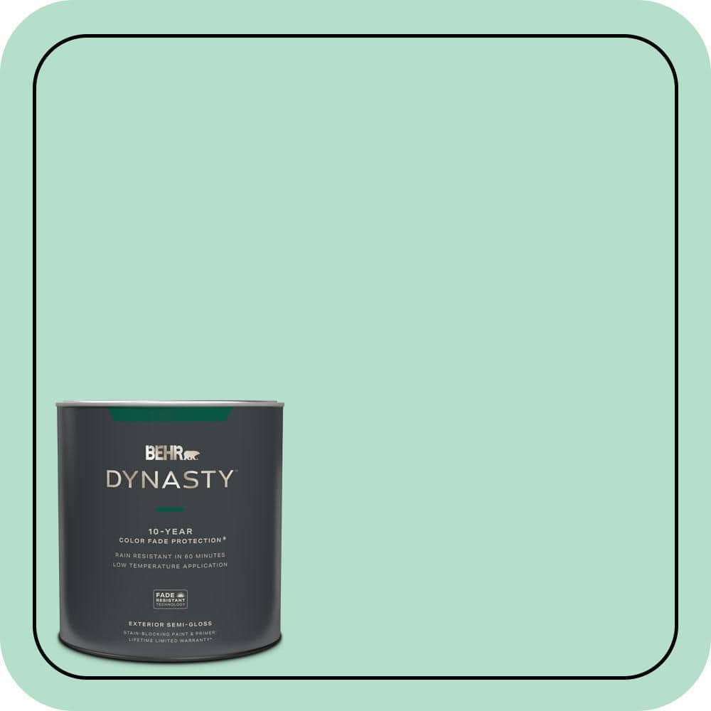 BEHR DYNASTY 1 qt. #480C-3 Aqua Bay Semi-Gloss Exterior Stain-Blocking Paint & Primer