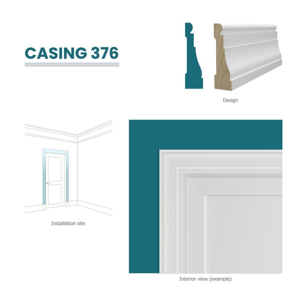 RESO RMC 376 11/16 in. D x 2-1/4 in. W x 85 in. L Primed Finger-Joined Pine Casing Molding 10-Pieces 70 ft. Total (2)