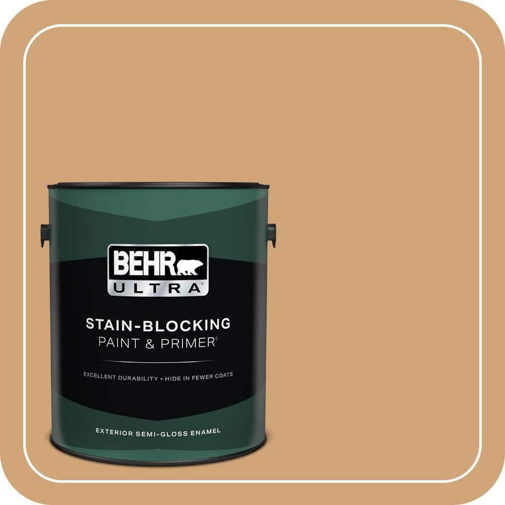 BEHR ULTRA 1 gal. #PMD-79 Sesame Semi-Gloss Enamel Exterior Paint & Primer