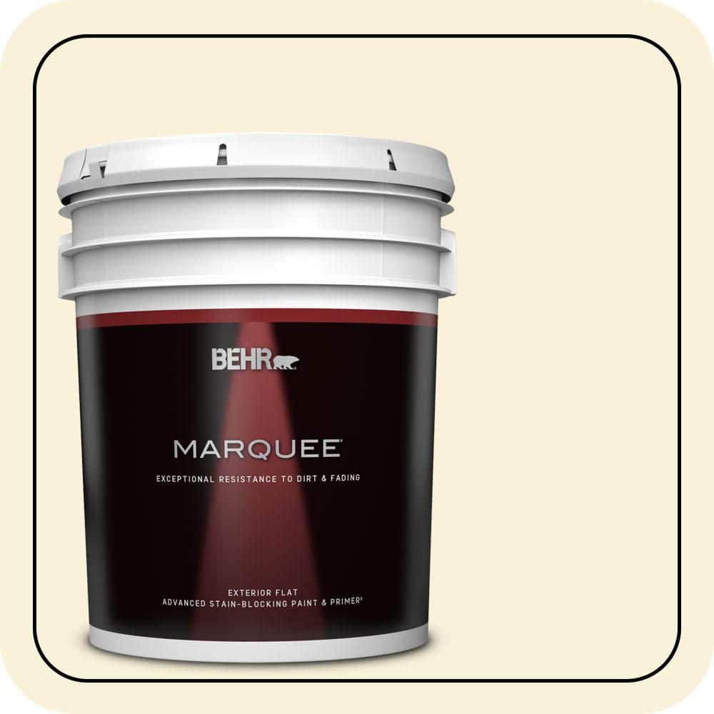 BEHR MARQUEE 5 gal. #W-B-310 Glow Flat Exterior Paint & Primer