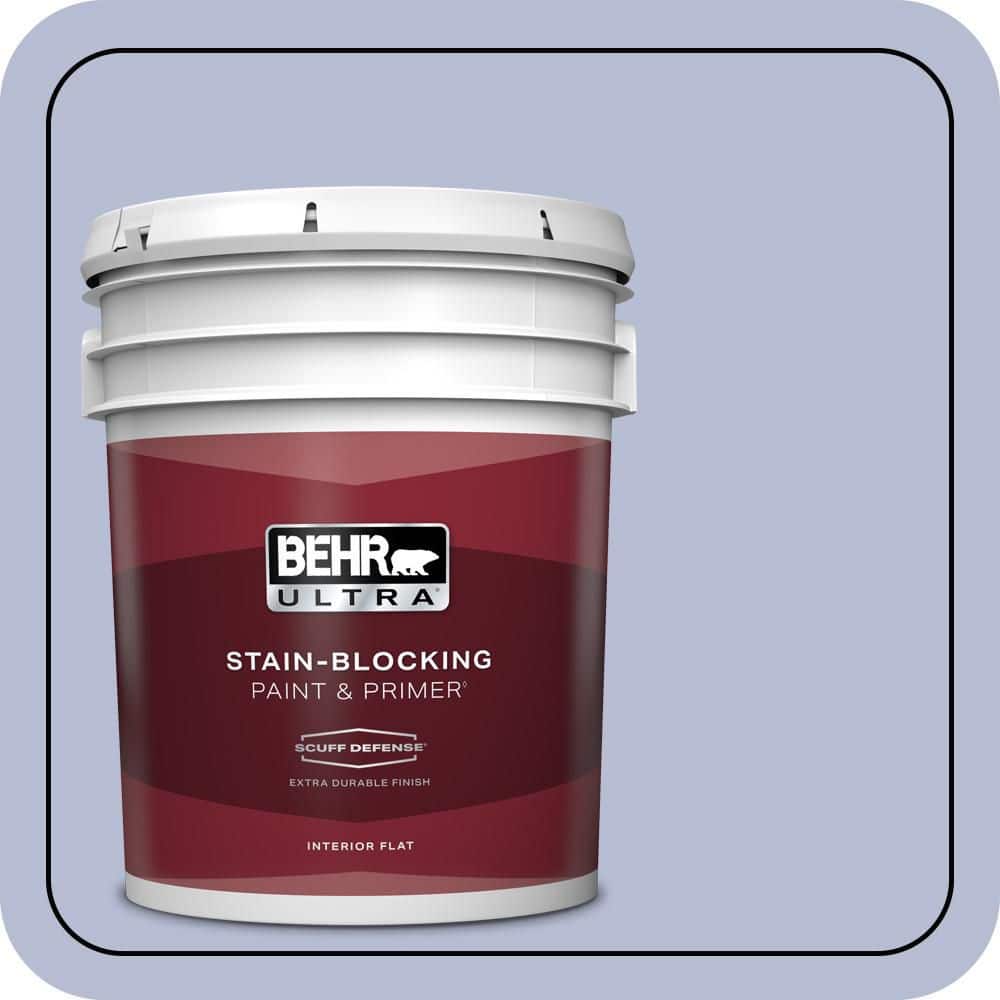 BEHR ULTRA 5 gal. #S540-2 Violet Vision Extra Durable Flat Interior Paint & Primer