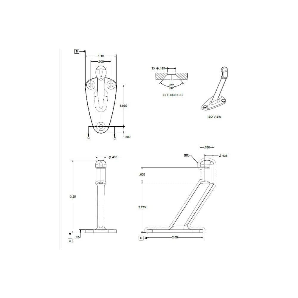 Hardware Essentials Antique Brass Heavy Duty Handrail Bracket (5-Pack) (3)