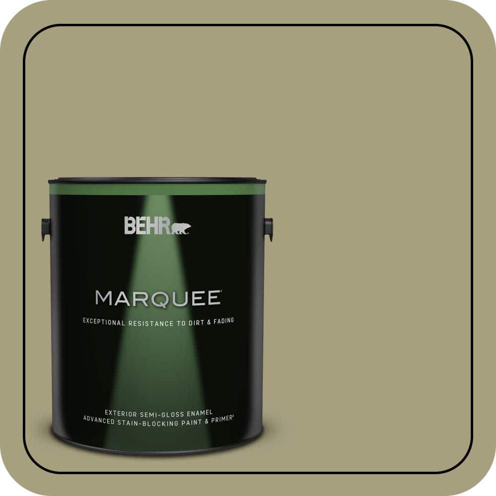 BEHR MARQUEE 1 Gal. #S350-4A Dried Rosemary Semi-Gloss Enamel Exterior Paint and Primer