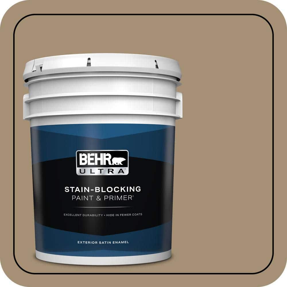 BEHR ULTRA 5 gal. #N300-5 Hidden Treasure Satin Enamel Exterior Paint & Primer