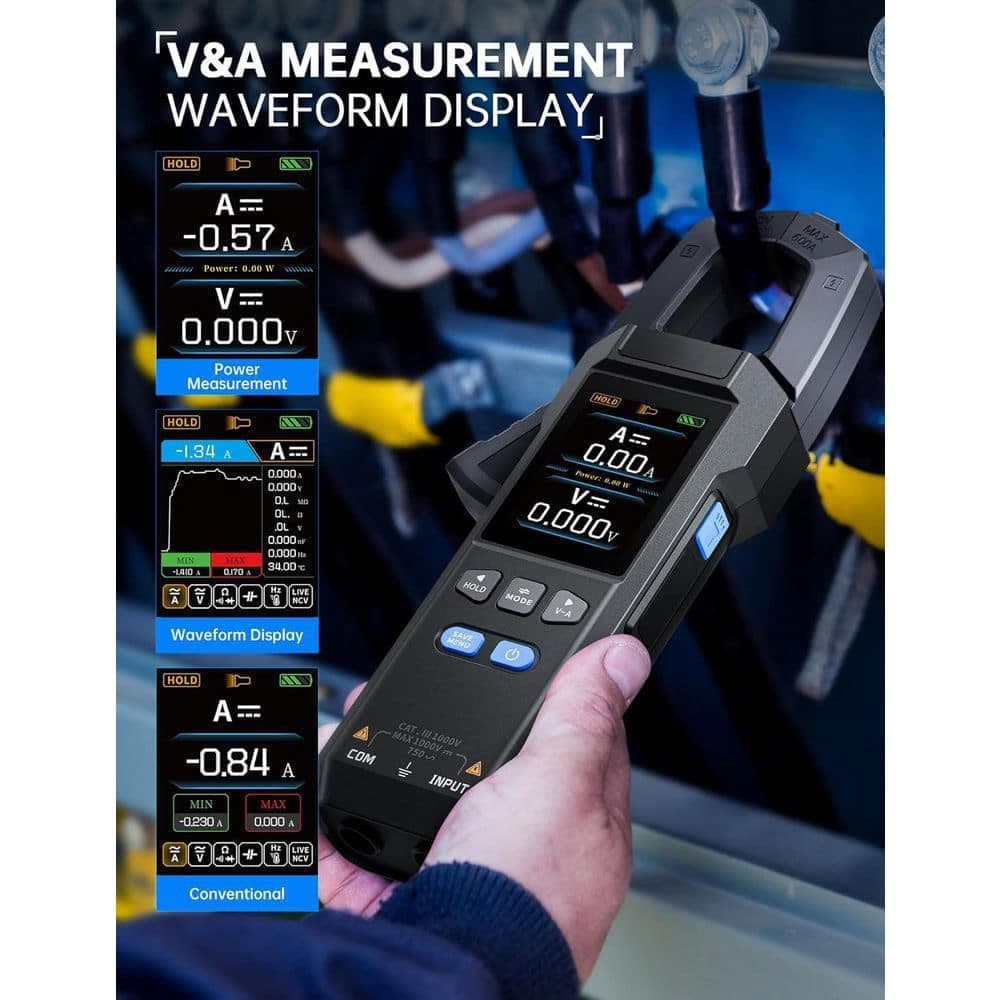 Lukyamzn Digital Clamp Meter Multimeter 9999 Counts TRMS, 600 Amp AC/DC Voltage Current Tester (3)