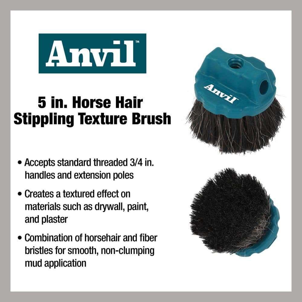 Anvil 5 in. Horse Hair Stippling Texture Brush (2)