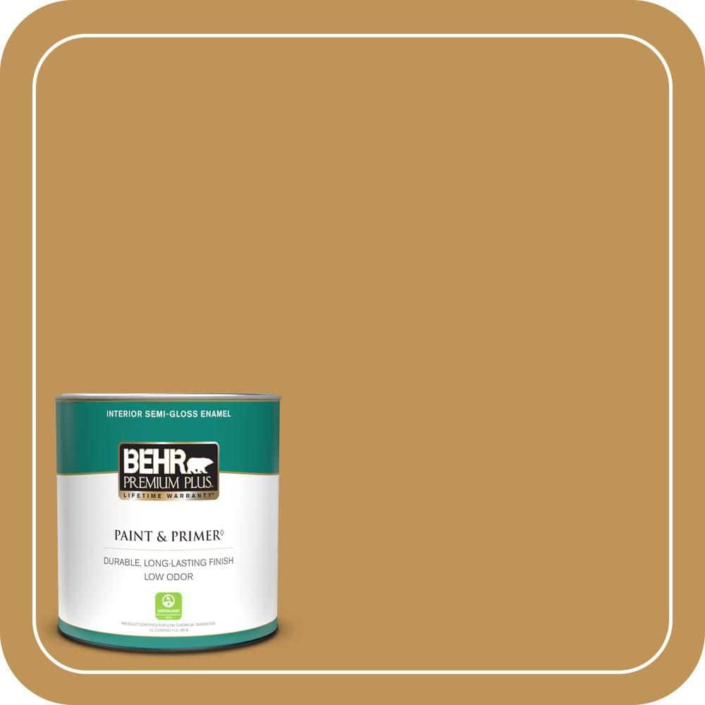BEHR PREMIUM PLUS 1 qt. #T12-5 Lone Star Semi-Gloss Enamel Low Odor Interior Paint & Primer