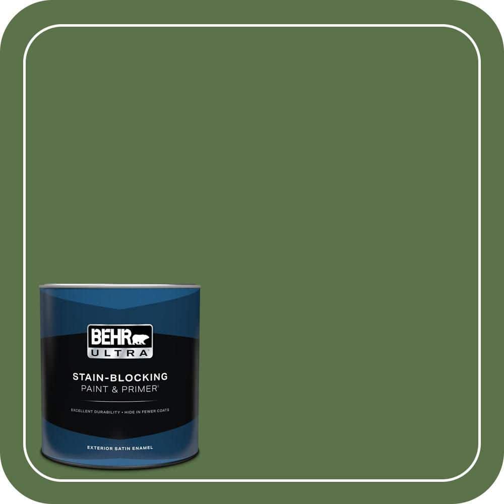 BEHR ULTRA 1 qt. #MQ6-48 Hummingbird Green Satin Enamel Exterior Paint & Primer